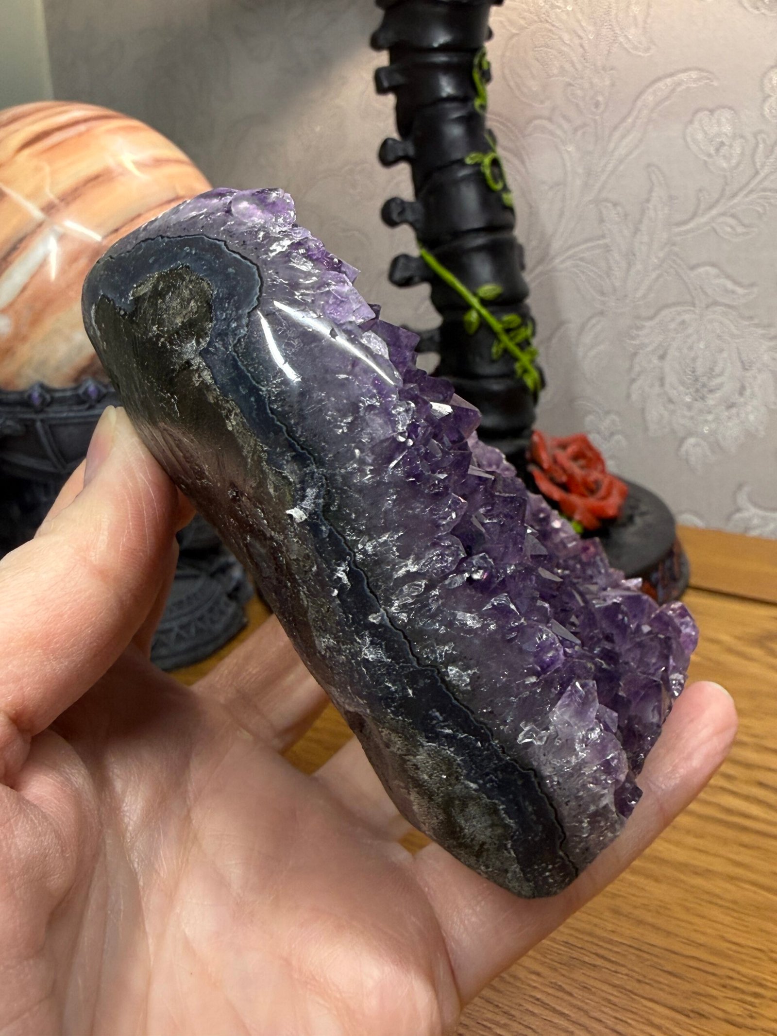 Druse Amethyst Heart- Uruguay - Image 4