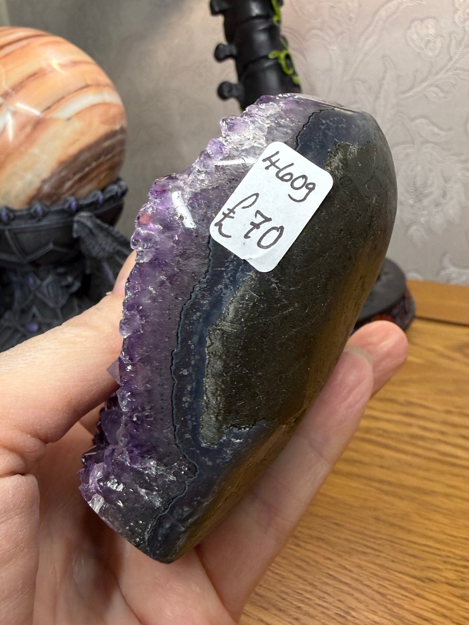 Druse Amethyst Heart- Uruguay - Image 5