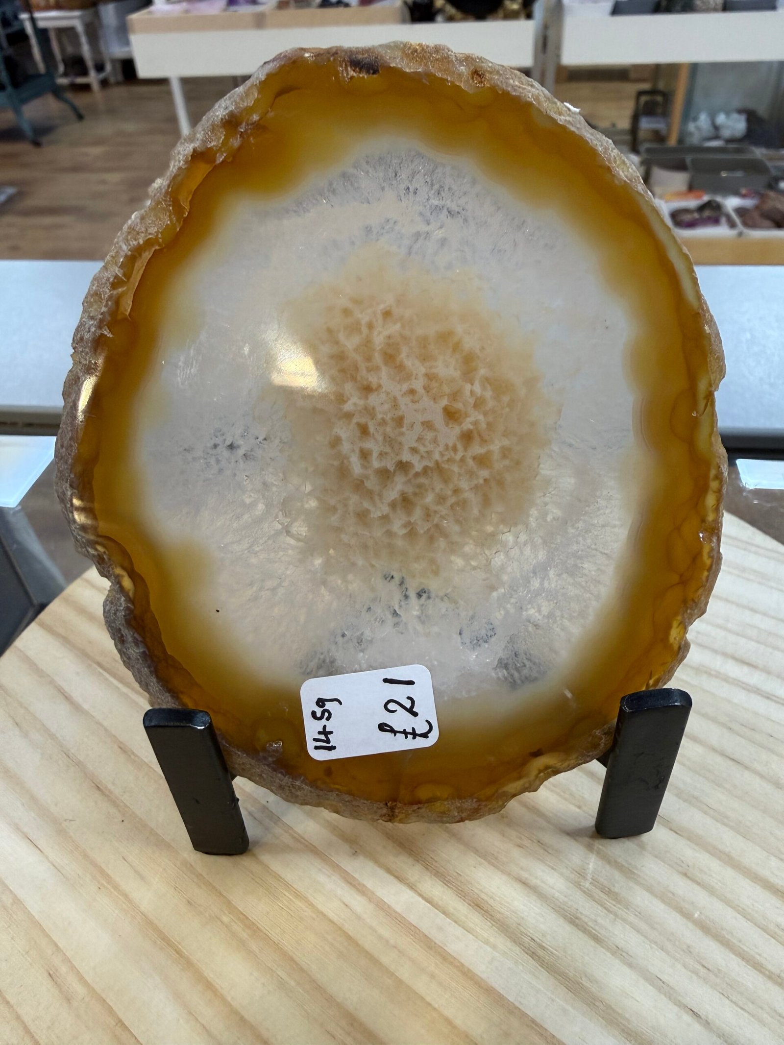Brazilian Agate Slice with Stand