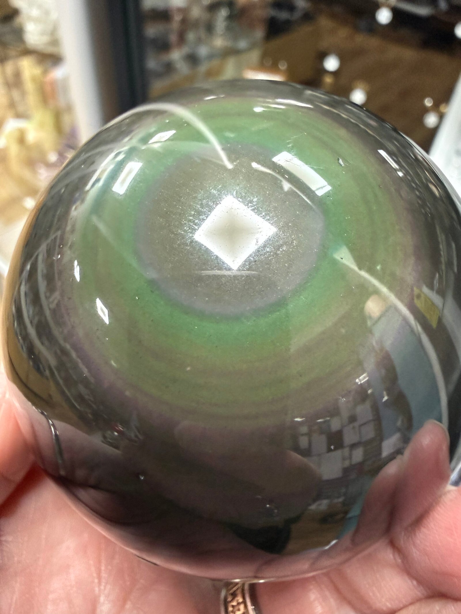 Rainbow Obsidian Sphere