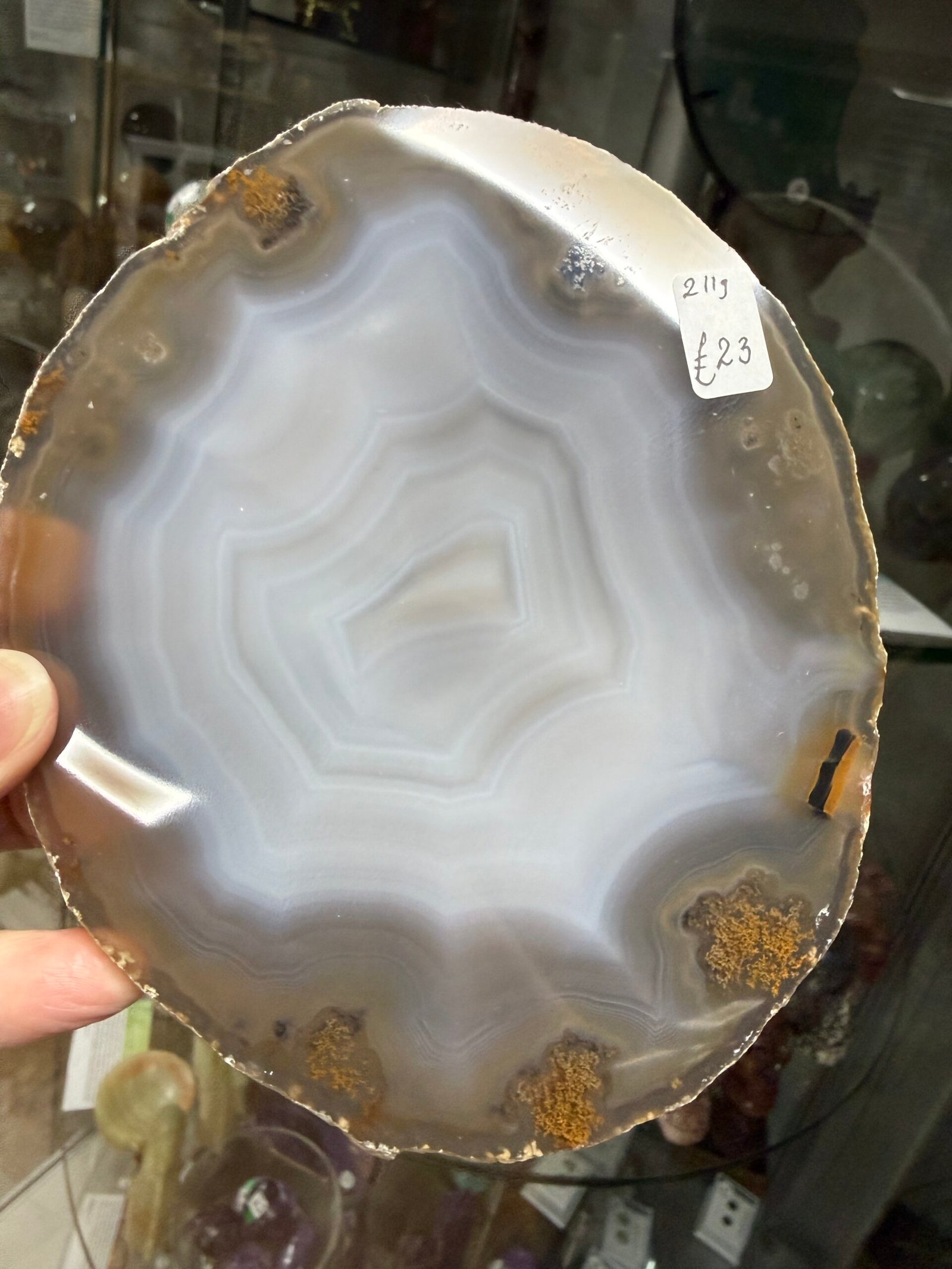 Brazilian Agate Slice with Stand - Image 2