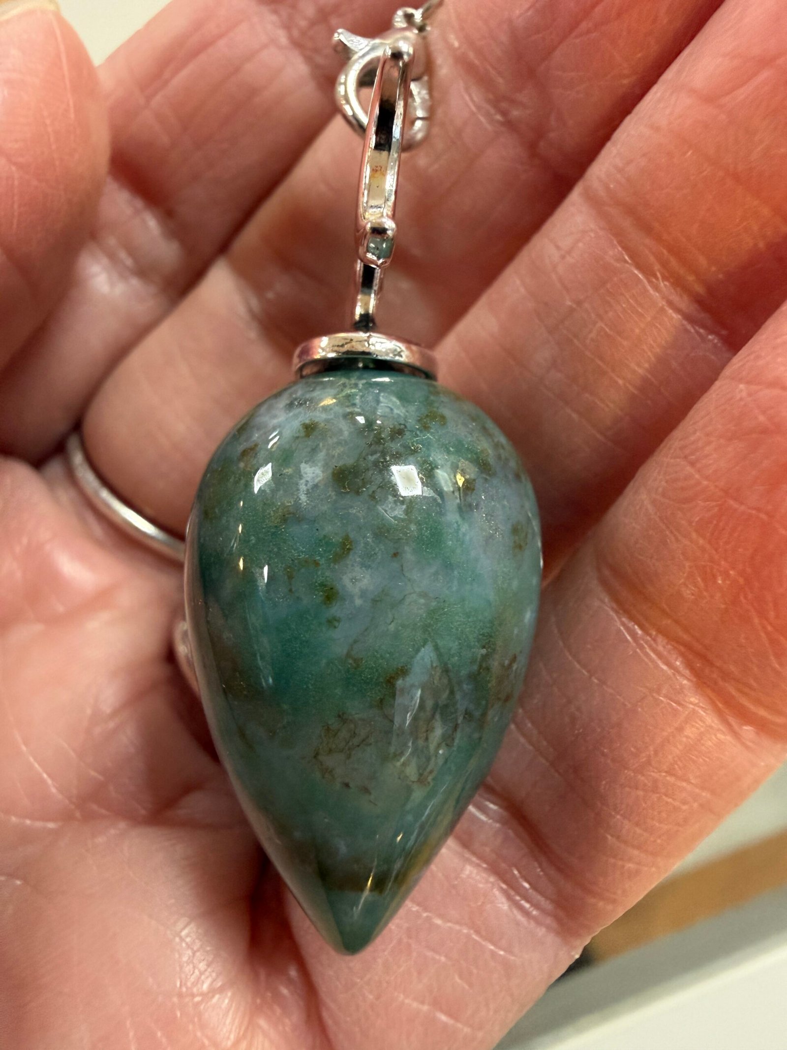 Indian Agate Triple Moon Pendulum - Image 4