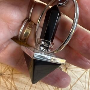 Black Obsidian Pyramid Pendulum