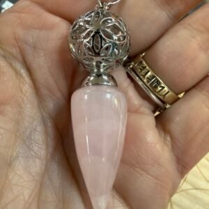 Rose Quartz & Flower of Life Sphere Pendulum