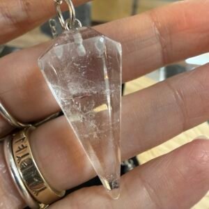 Clear Quartz 6 Sided Pendulum